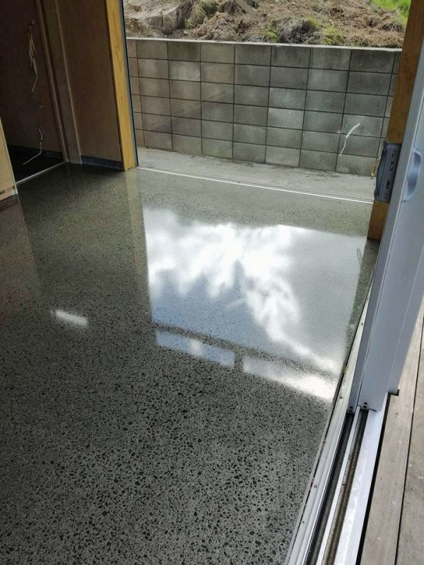 mangawhai home polished concrete flooring solution
